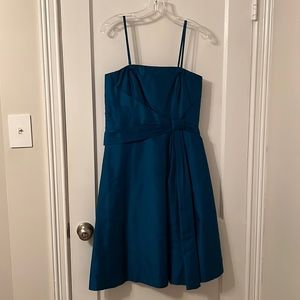 Ann Taylor turquoise silk dress size 4